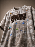 Fortnite Space Premium Embroidered Boys Relaxed Fit T-Shirt – Washed Grey